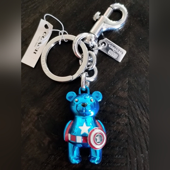 Coach Marvel Captain America Keychain Bag Charm